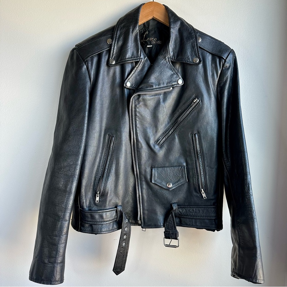 Vintage 70s Lesco Leathers moto jacket